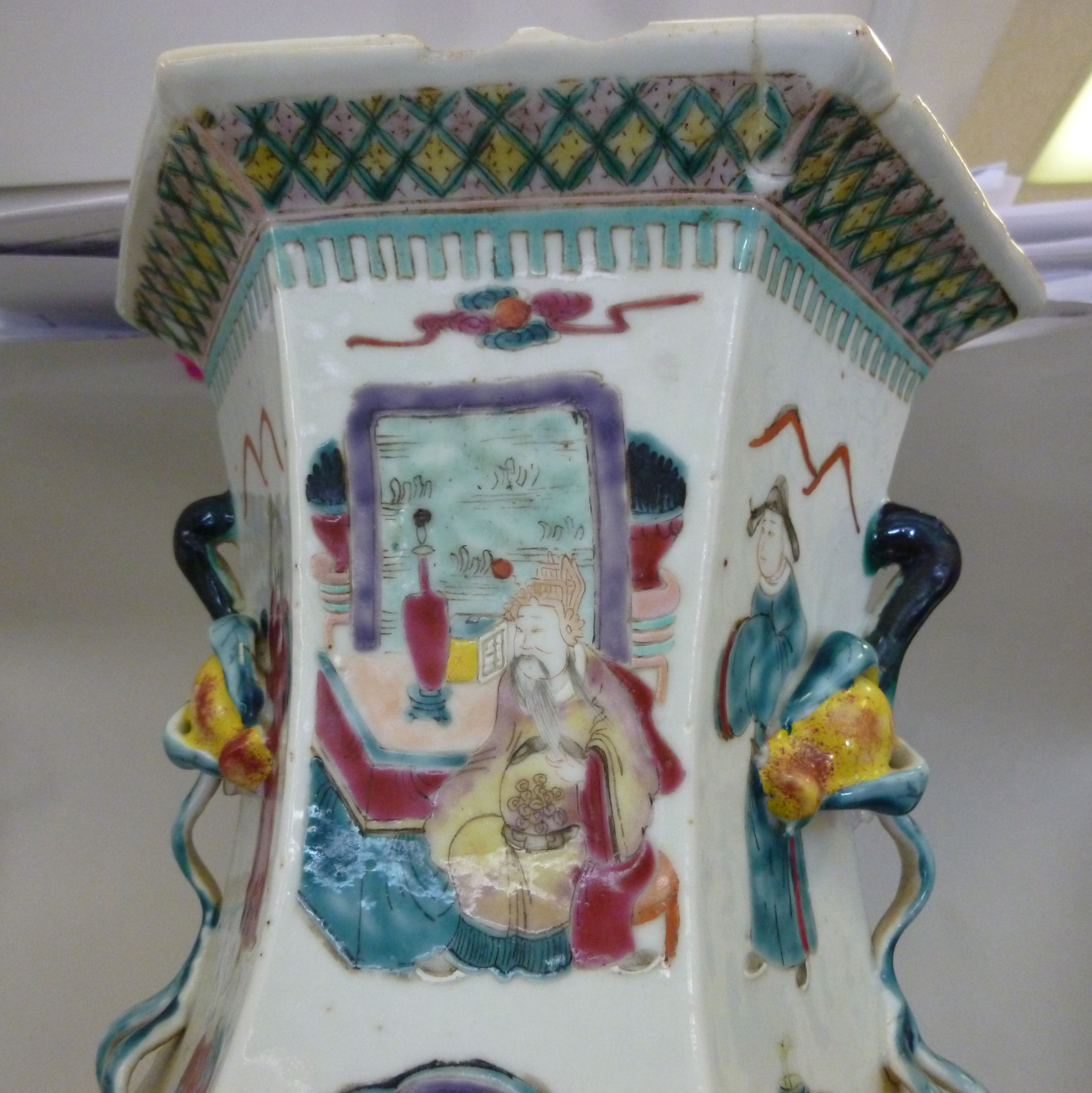 A late 19thC Chinese porcelain vase of h - Image 4 of 6