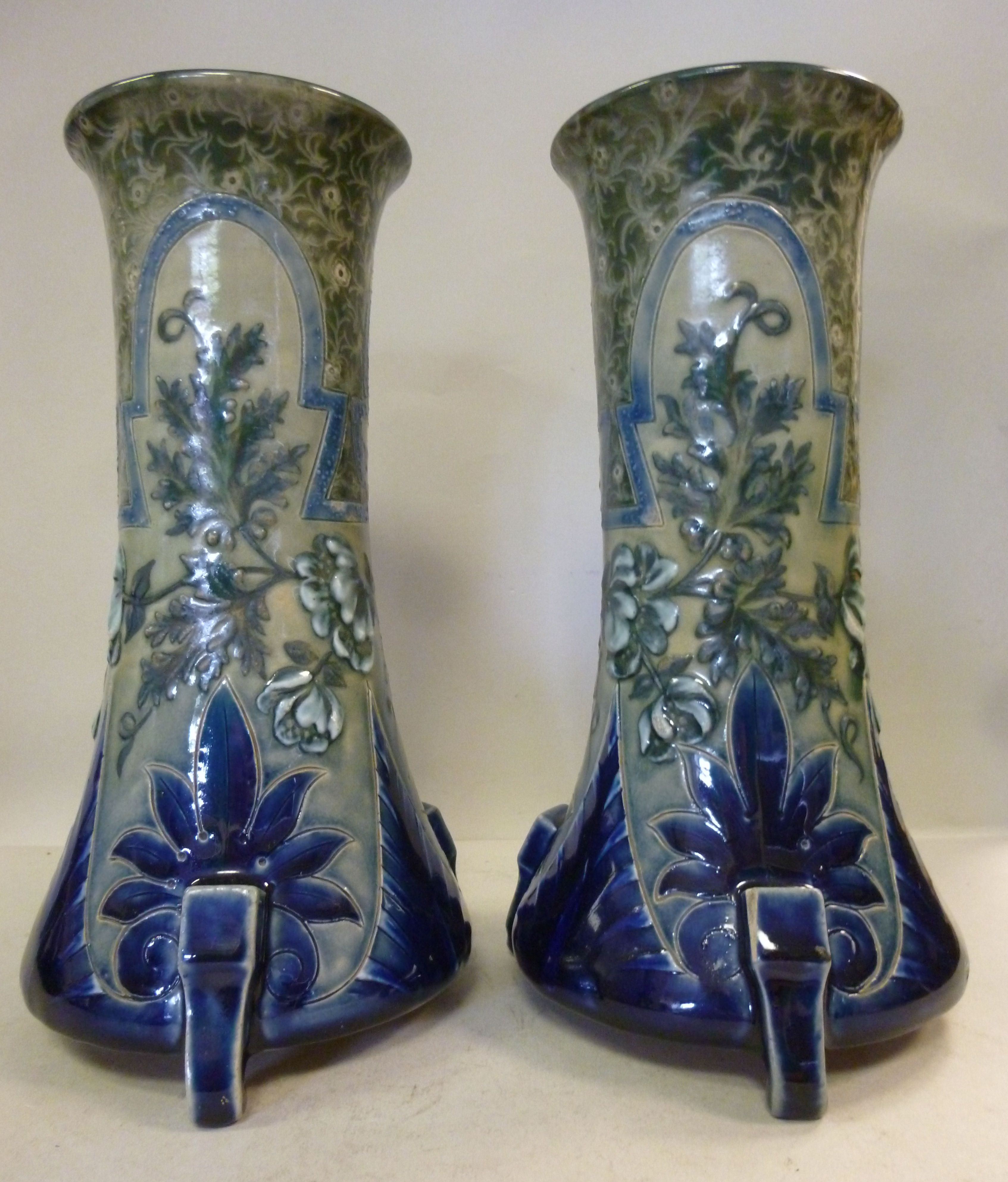 A pair of late Victorian Doulton Lambeth