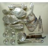 A ten piece silver backed/mounted, dress