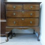 A George II string inlaid mahogany chest