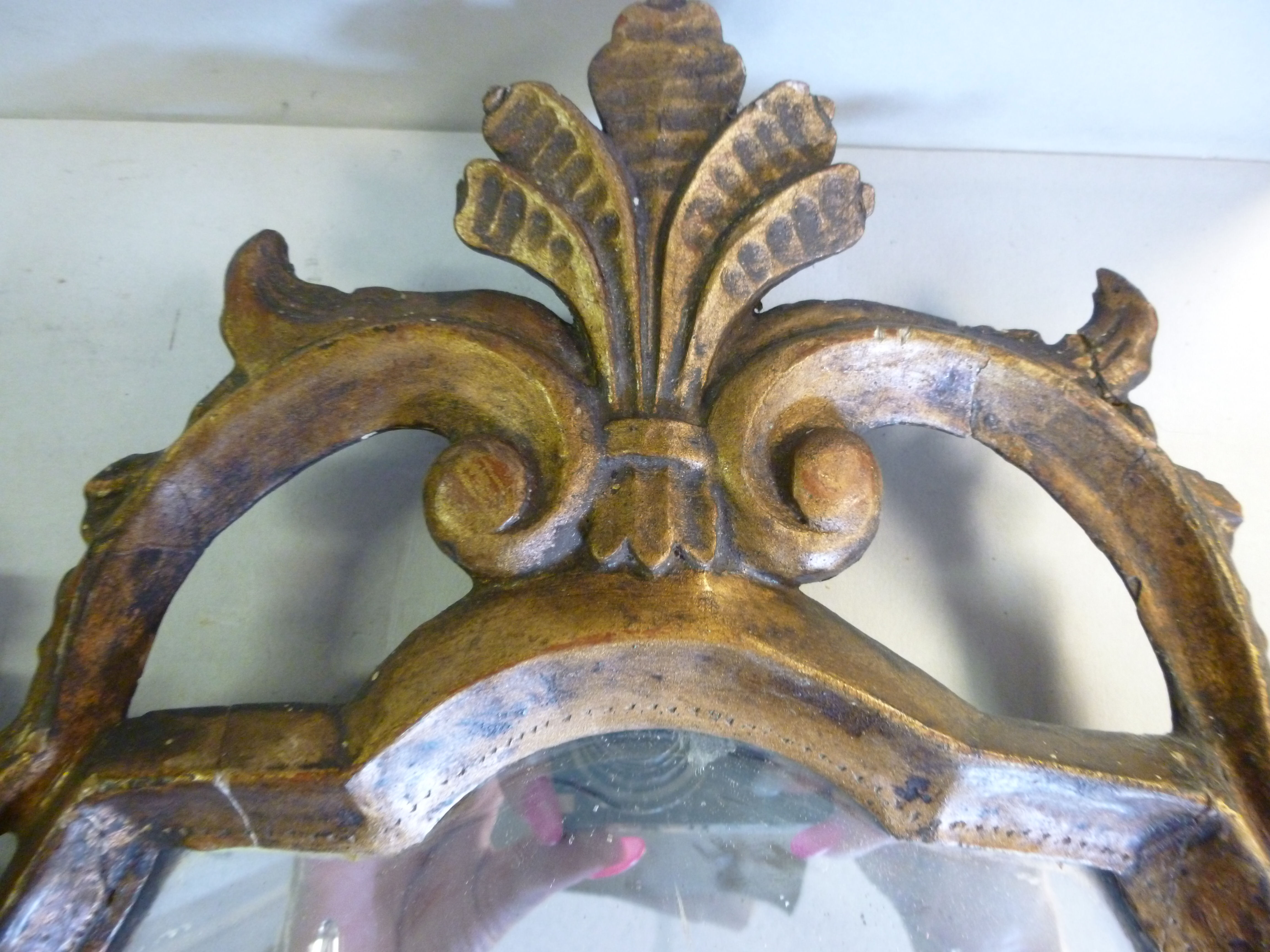 A pair of 19thC Continental carved, gilt - Image 3 of 4