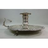 A George II silver chamberstick, having