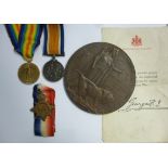 Two Great War service medals and a 1914-