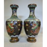 A pair of early 20thC Japanese cloisonne