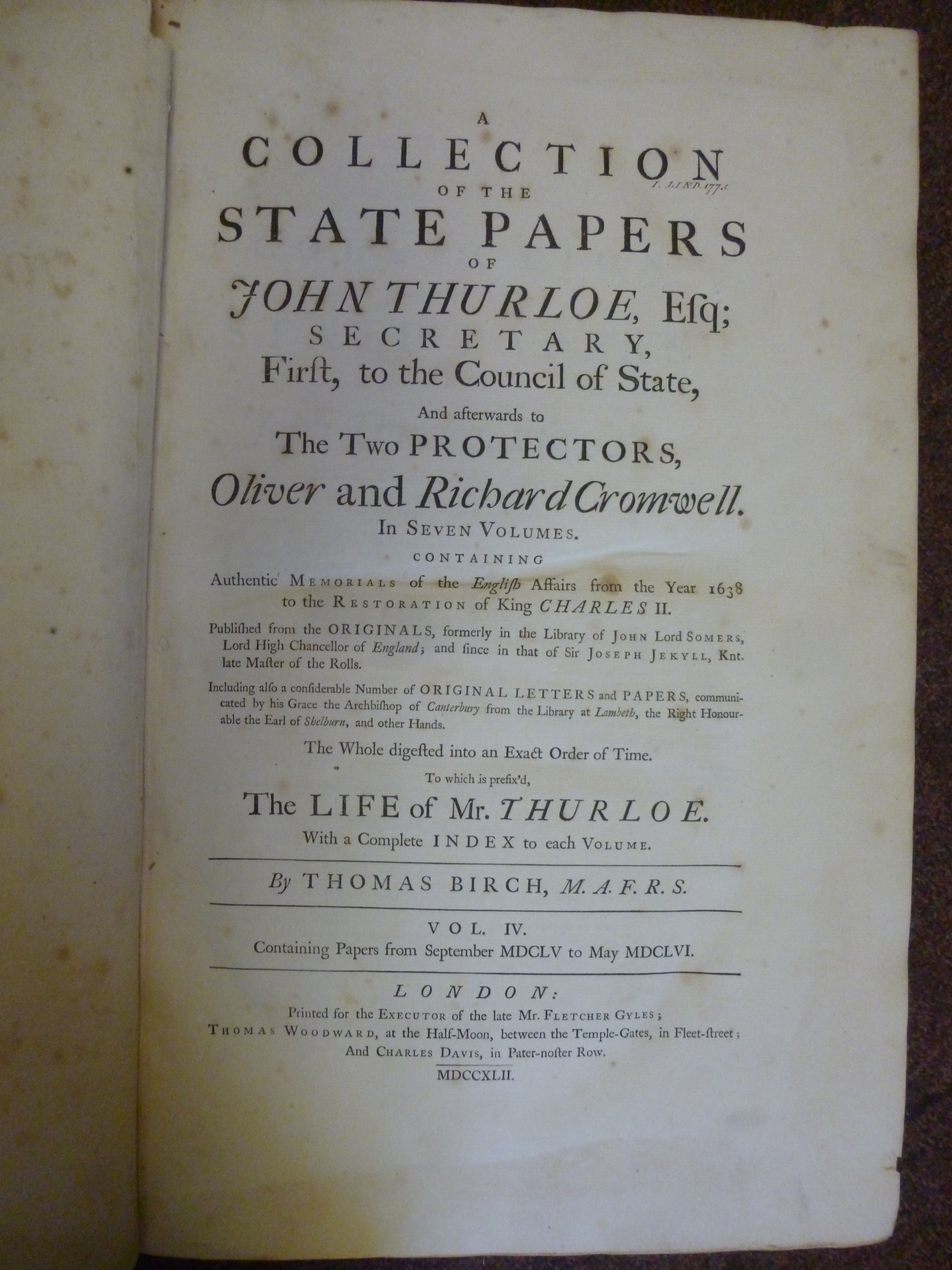 Book - 'A collection of the State papers