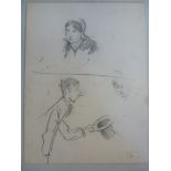 Attributed to Phil May - two sketches, v