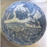 A late 19thC Chinese porcelain charger,