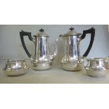 A bachelor's four piece silver coffee se