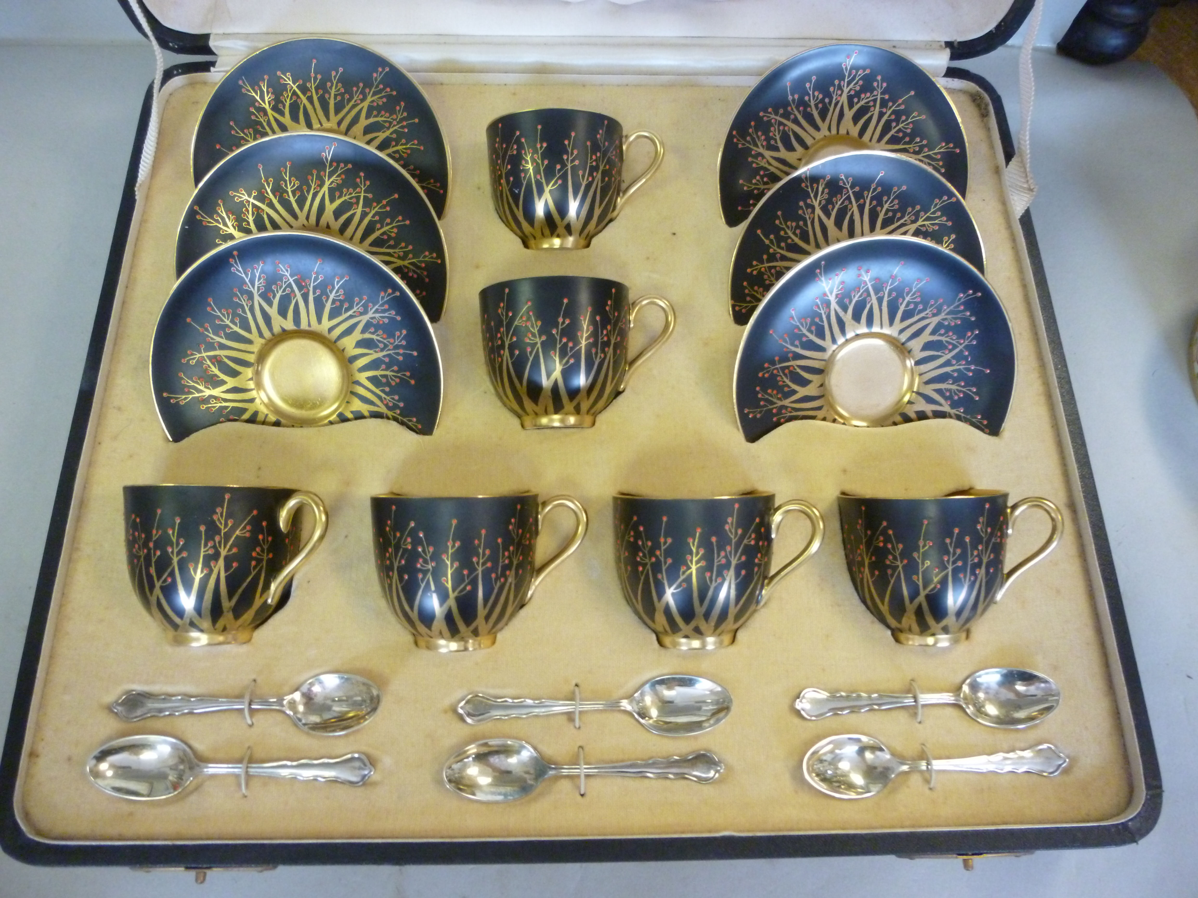 A set of six Royal Worcester bone china