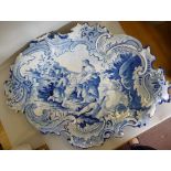 A pair of late 19thC Delft satin glazed