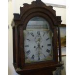 An early Victorian oak longcase clock, t