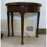 A George III mahogany demi-lune tea tabl