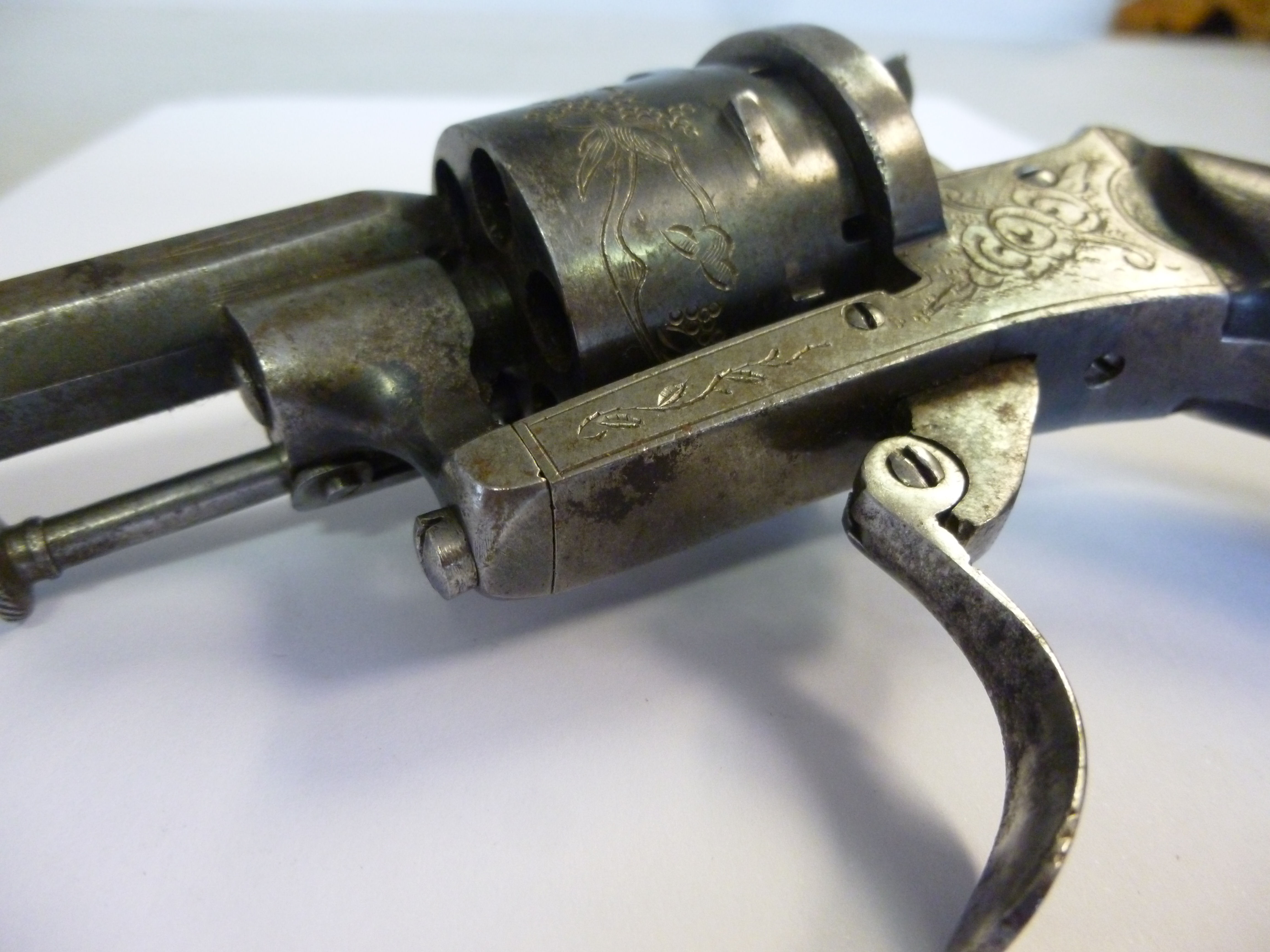 An early 20thC Belgian revolver with six - Image 4 of 4
