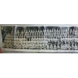 Two 1950s panoramic monochrome group pho