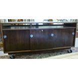 A 1970s rosewood finished sideboard, hav