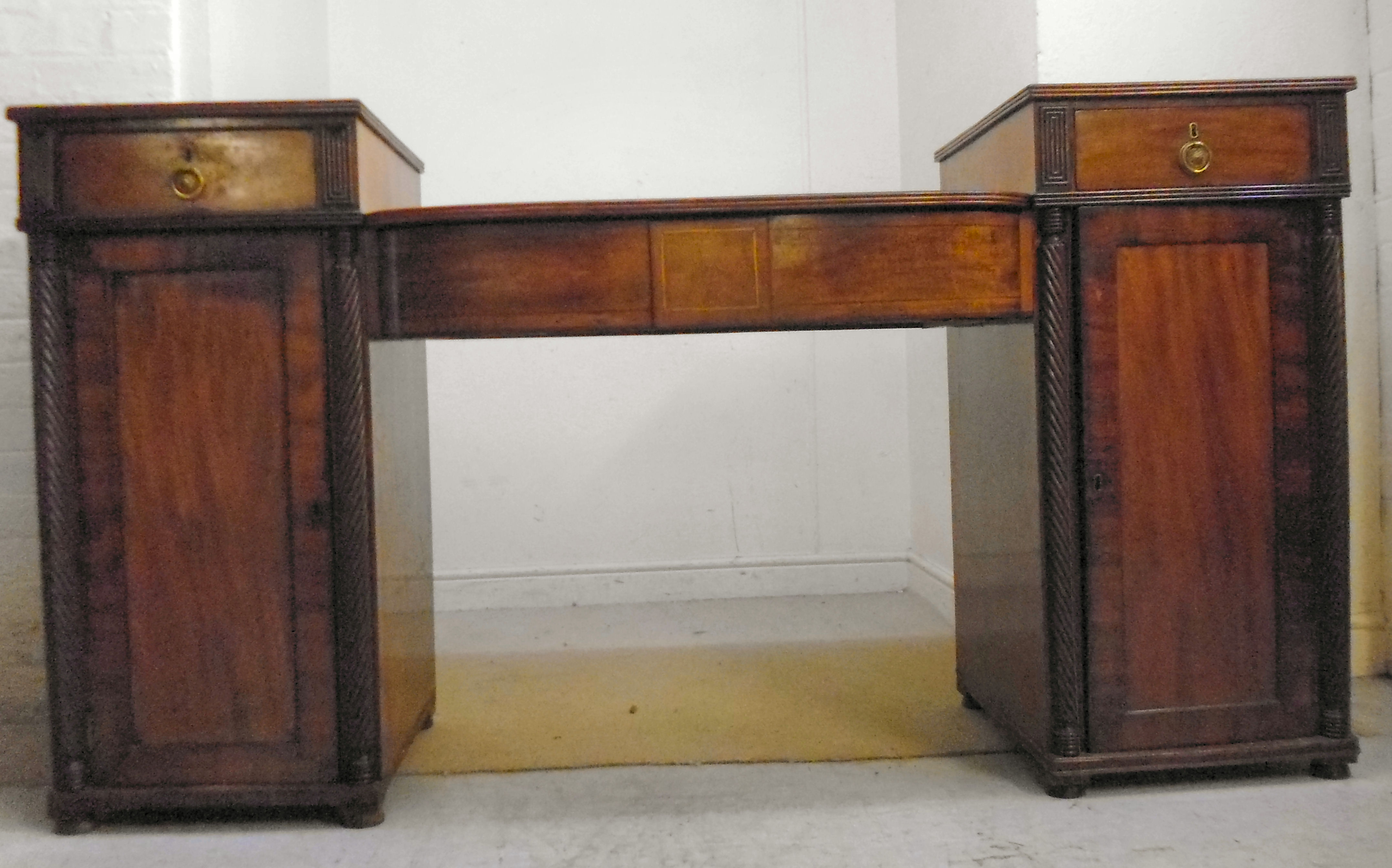 A William IV mahogany sideboard, the dro