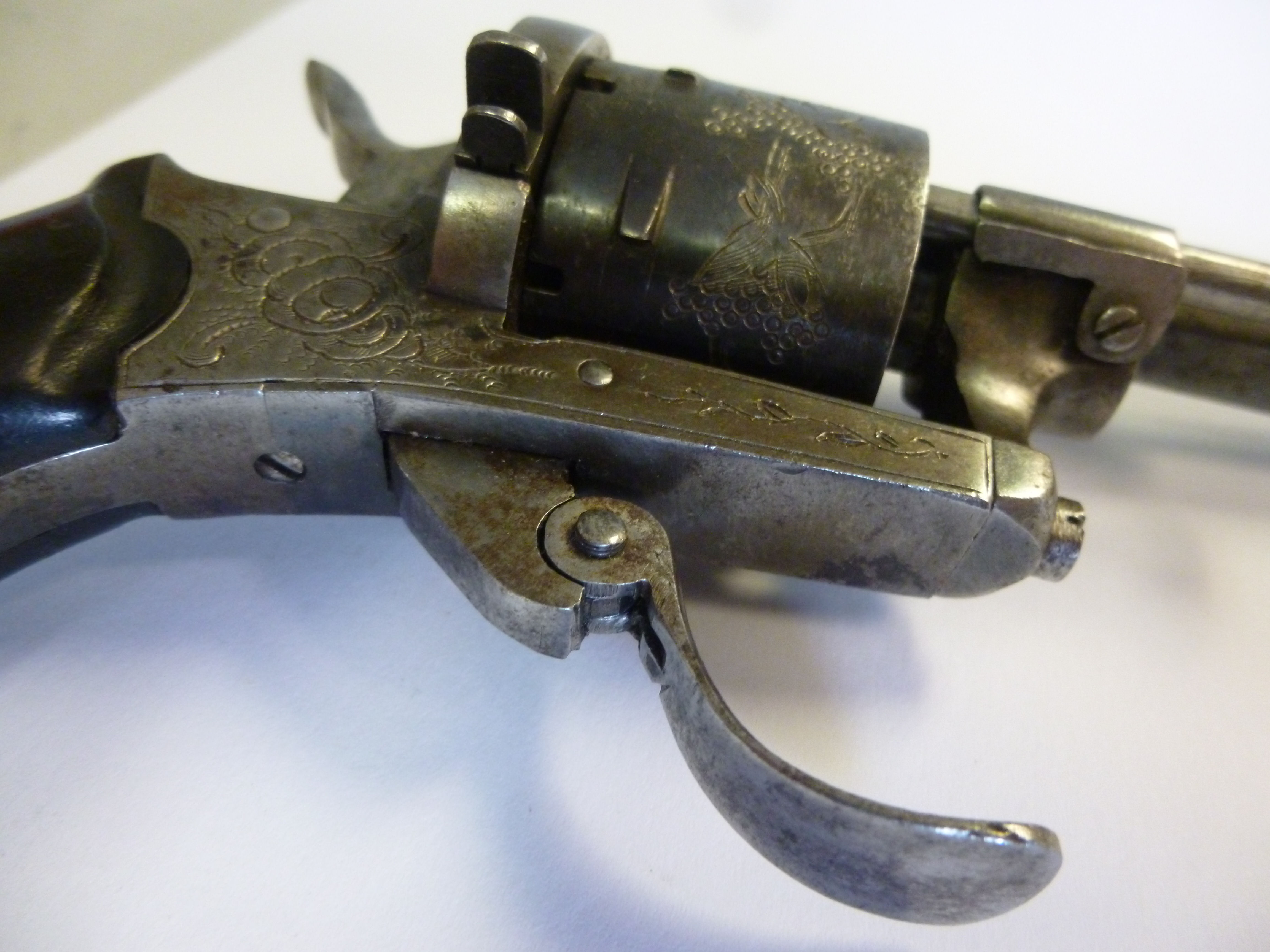 An early 20thC Belgian revolver with six - Image 2 of 4