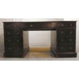 A late Victorian/Edwardian mahogany desk