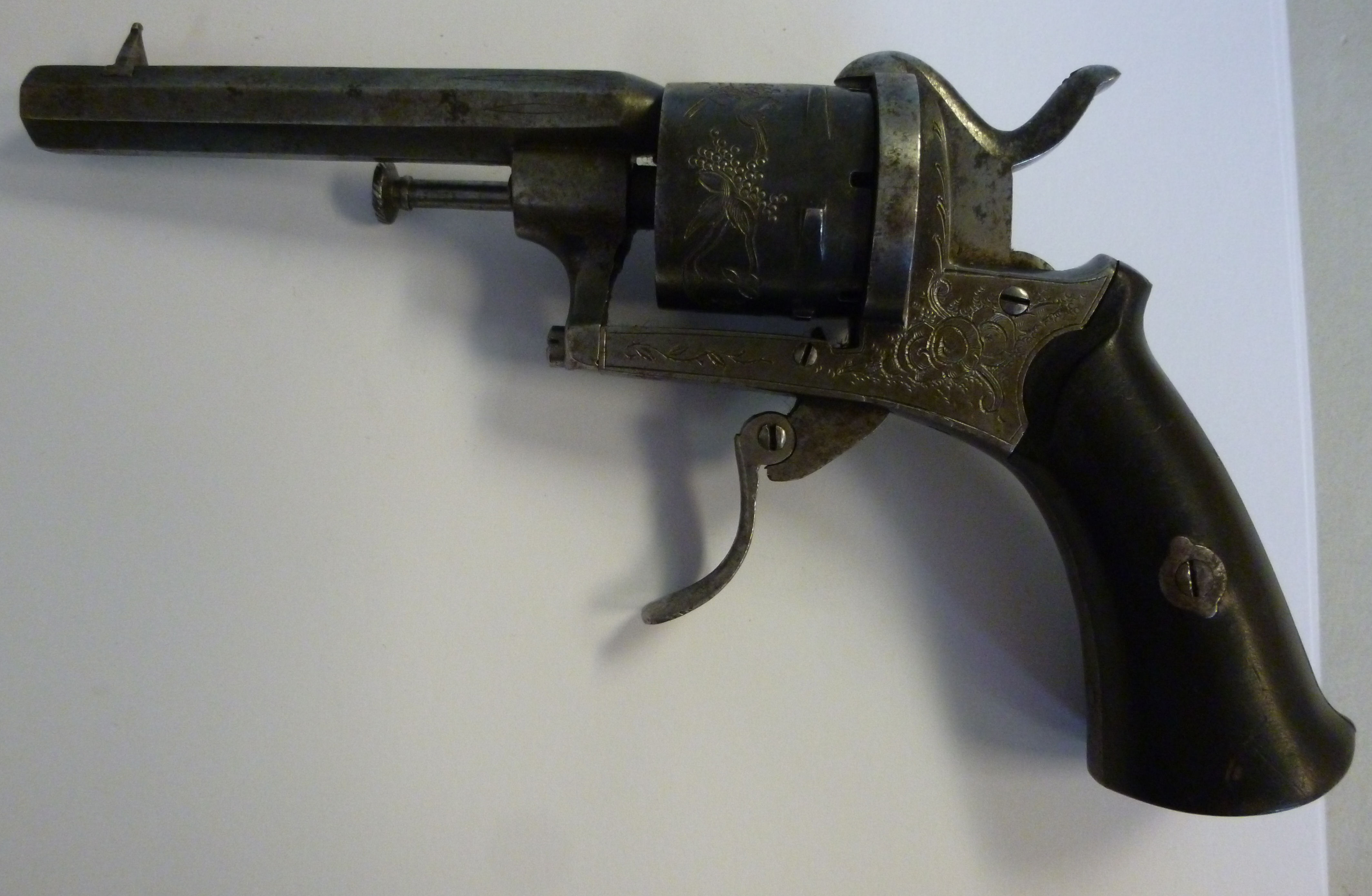 An early 20thC Belgian revolver with six - Image 3 of 4