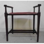 An Edwardian string inlaid mahogany fram