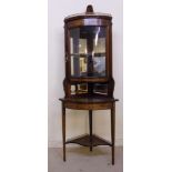 A late Victorian rosewood corner cabinet