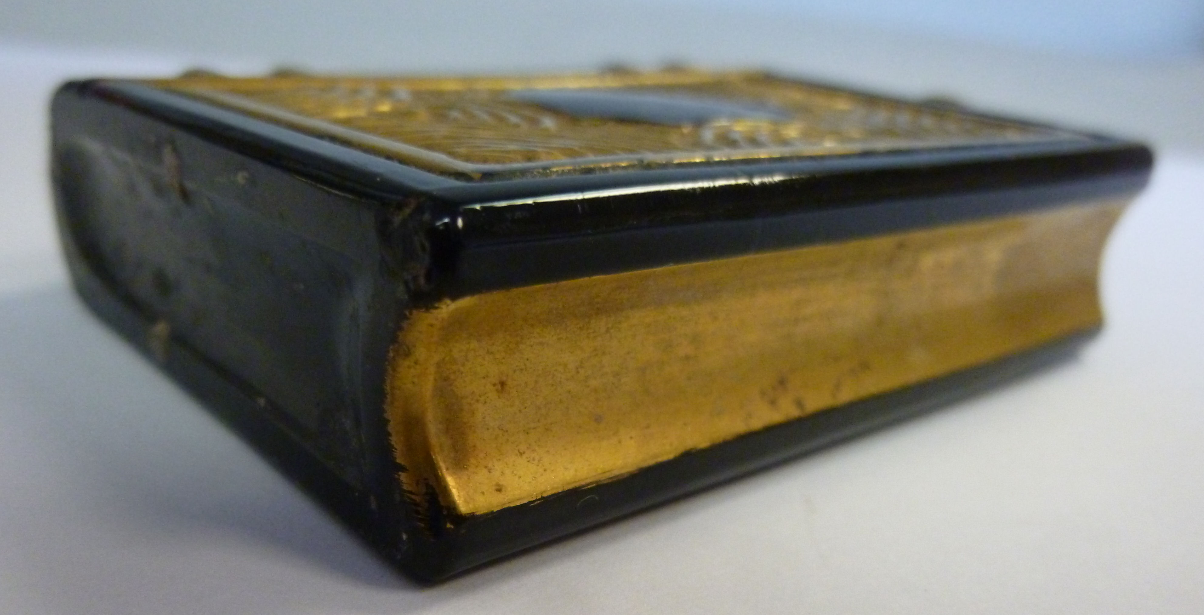 An early 20thC gilded, moulded opaque bl - Image 4 of 5