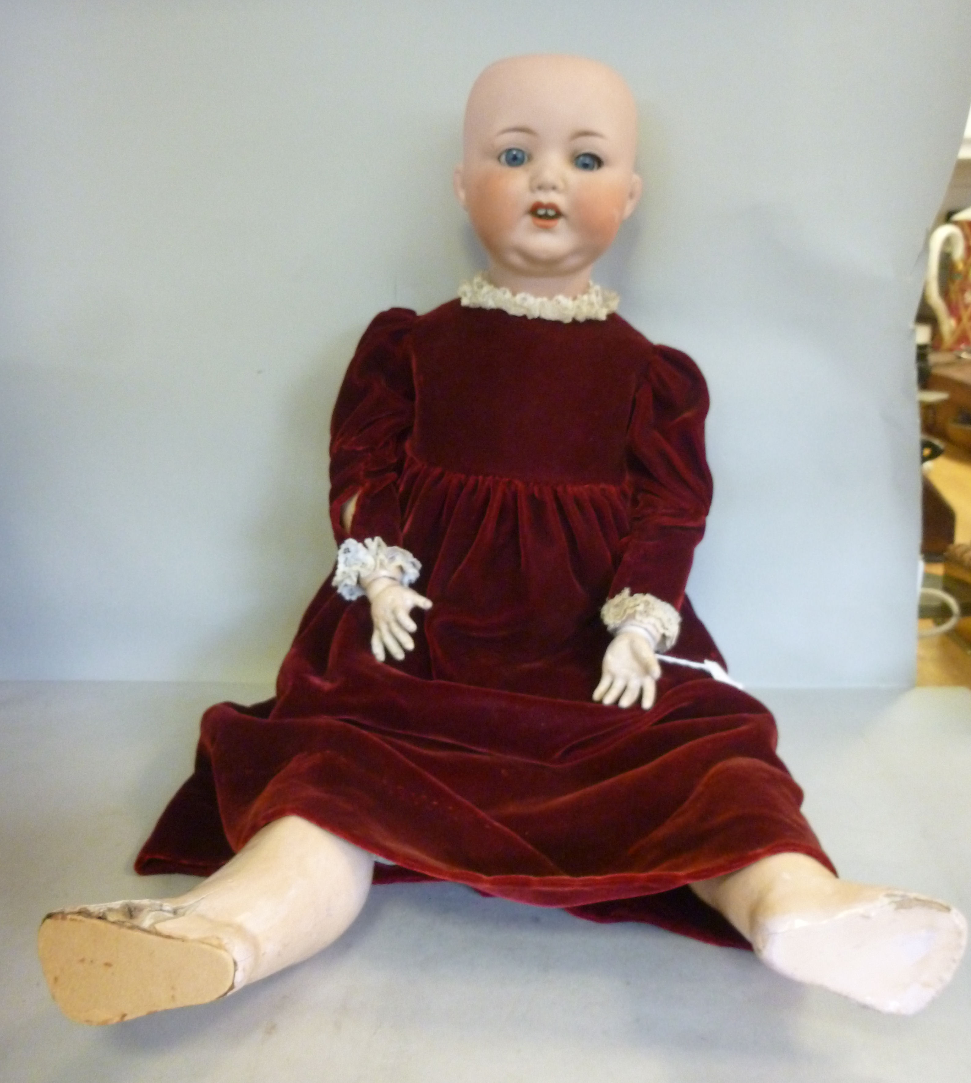 An Armand Marseille bisque head doll, im