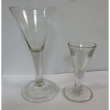 Two late 18thC drinking glasses, viz. a