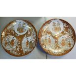 A pair of late 19thC Satsuma earthenware