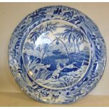 A mid 19thC Pearlware plate, decorated i