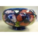 A Moorcroft pottery shallow bulbous, foo