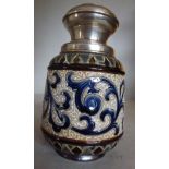 A Doulton Lambeth stoneware tea caddy of