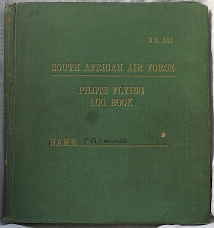 F.A. Lardner (Lt.)South African Air Force Pilot's Flying Log Book (Second World War, 1941-44)Hard - Image 2 of 4