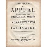 Lâ€™ESTRANGE, Sir Roger  (1616-1704) Lâ€™Estrange His Appeal Humbly Submitted to the Kings most