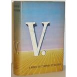 Thomas Pynchon VFirst edition, first printing. Publisher's lilac cloth, with the letter "v" in