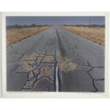 Oberholzer, Obie Road Art on the lonely R506 South of Etosha (Signed Handprint)Road Art on the