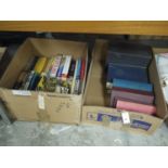 A collection of books, various subjects;