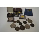 A quantity of coinage, to include a George III half crown 1916; a Victorian crown 1889; a