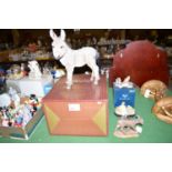 Hand-painted resin collectable animals, to include: a donkey "Young and Youthful",