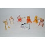 Beswick Winnie The Pooh characters, including: Pooh, Eeyore, Tigger, Piglet, Hare, Kanga and Owl.