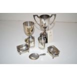 A quantity of silver items,