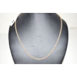 A 9ct. gold twist pattern chain necklace, 13grms gross.