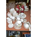 A Colclough part tea service; and other tea china; together with a pair of Continental lidded vases.