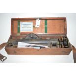 A late 19th Century 14in. railway engineer's level in wooden case.