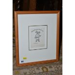 A pen drawing - "That's 'Target', That Was", by Fougasse (Cyril Kenneth Bird), signed.