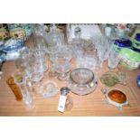 A large quantity of miscellaneous cut, moulded and other glassware,