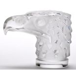 Lalique: "'Tete d'aigle'' frosted glass car mascot, impressed R.