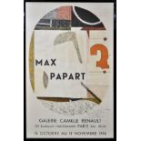 Max Papart
A POSTER FOR AN EXHIBITION AT THE GALERIE CAMILLE RENAULT,