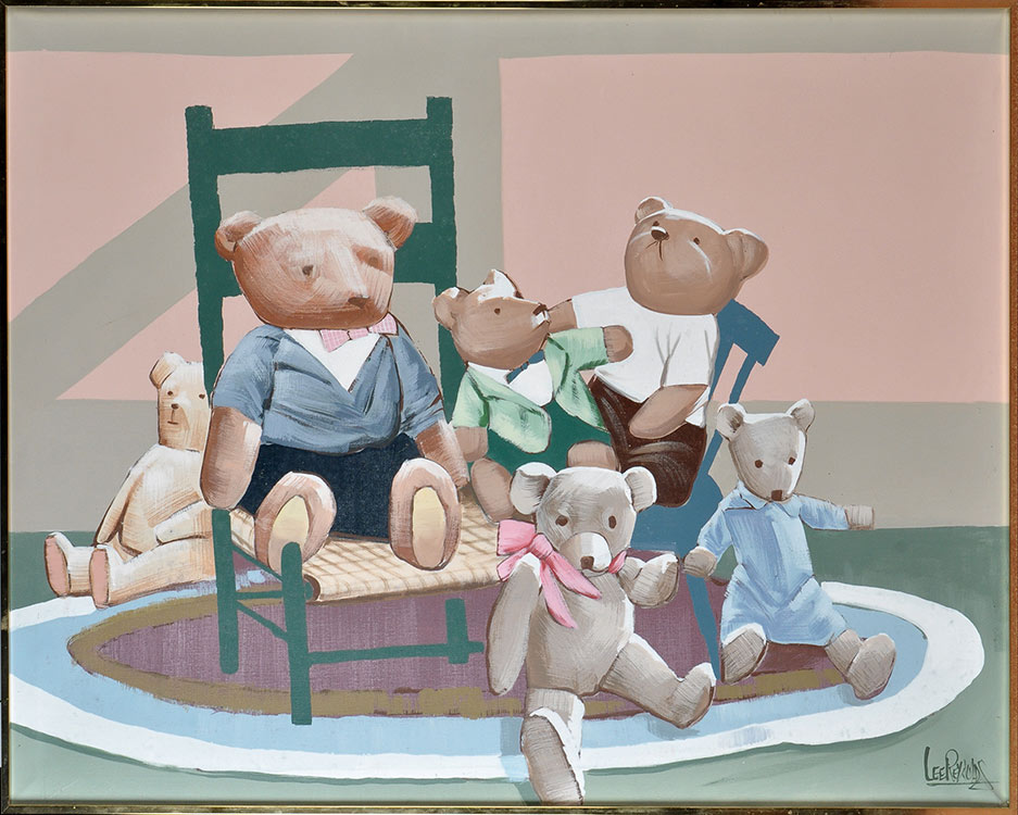 Lee Reynolds
"TEDDY BEARS"
signed
acrylic on canvas
100 x 126cms; 39 1/2 x 49 1/2in.