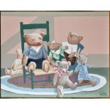 Lee Reynolds
"TEDDY BEARS"
signed
acrylic on canvas
100 x 126cms; 39 1/2 x 49 1/2in.